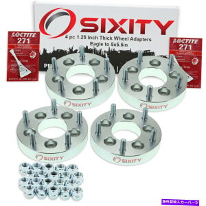 �X�y�[�T�[ 4PC 5x4.5 ����5x5.5�z�C�[���X�y�[�T�[�A�_�v�^�[1.25 �C�[�O���^�����r�W����FP 4pc 5x4.5 to 5x5.5 Wheel Spacers Adapters 1.25 for Eagle Talon Vision fp�y���s�A���i�z