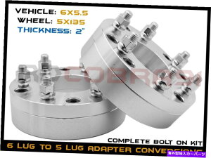 �X�y�[�T�[ 6x5.5 �i6x139.7mm�j����t�H�[�h�z�C�[���܂�5x135mm 2�ϊ��z�C�[���X�y�[�T�[14x1.5 6x5.5 (6x139.7mm) To Ford Wheels 5x135mm 2 Conversion Wheel Spacers 14x1.5�y���s�A���i�z