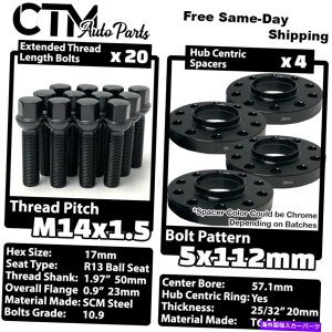 Xy[T[ 4x 20mm5x112 57.1mm CBzC[Xy[T[ubN{gAEfB}N[XgbNzC[ 4x 20mm Thick 5x112 57.1mm CB Wheel Spacer Black Bolt Audi McLaren Stock Wheels