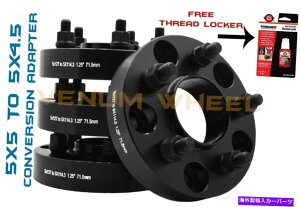 Xy[T[ 4PCW[vtnuZgbNubNϊA_v^[5x5?5x4.5 | 1.25 '| 4pc Jeep Full HubCentric Black Conversion Adapters 5x5 To 5x4.5 |1.25' Thick|