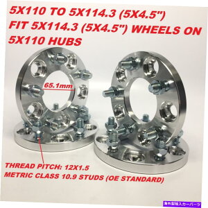 �X�y�[�T�[ 4PC 15mm�z�C�[���X�y�[�T�[�A�_�v�^�[| 5x110�n�u5x114.3�z�C�[��| 65.1mm CB 4pc 15mm Wheel Spacers Adapters | 5X110 Hub to Fit 5X114.3 Wheel | 65.1mm CB�y���s�A���i�z