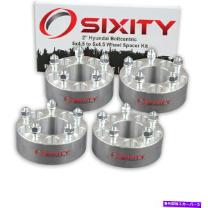スペーサー 4PC 2 "ヒュンダイエラントラソナタアダプターラグスタッドのホイールスペーサー5x4.5 TK 4pc 2" Wheel Spacers for Hyundai Elantra Sonata Adapters Lugs Studs 5x4.5 tk