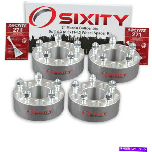 Xy[T[ 4PC 2 "}c_MPVveWFpzC[Xy[T[RX MX CXA_v^[O5x114.3 QF 4pc 2" Wheel Spacers for Mazda MPV Protege RX MX CX Adapters Lugs 5x114.3 qf