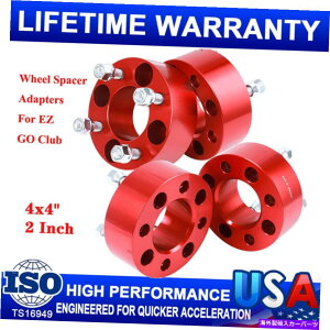 �X�y�[�T�[ 1inch 4x4�z�C�[���X�y�[�T�[�A�_�v�^�[���b�h�pEZ�S�[�N���u�J�[�S���t�J�[�g1/2 x20 4���O 1Inch 4x4 Wheel Spacers Adapters Red For EZ GO Club Car Golf Cart 1/2x20 4 Lugs�y���s�A���i�z