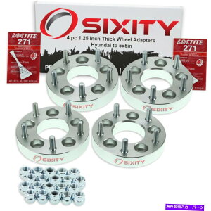 �X�y�[�T�[ 4PC 5x4.5 ����5x5�z�C�[���X�y�[�T�[�A�_�v�^�[1.25 �A�[���G�����g��BQ 4pc 5x4.5 to 5x5 Wheel Spacers Adapters 1.25 for Hyundai Azera Elantra bq�y���s�A���i�z