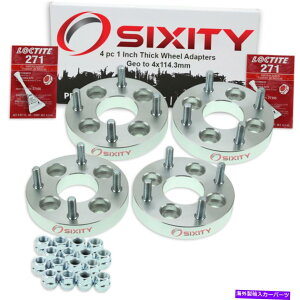 �X�y�[�T�[ 4pc 4x100mm����4x114.3mm�z�C�[���X�y�[�T�[�A�_�v�^�[1 Geo Prizm Storm Kk�p 4pc 4x100mm to 4x114.3mm Wheel Spacers Adapters 1 for Geo Prizm Storm kk�y���s�A���i�z
