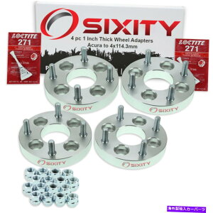 スペーサー 4pc 4x100mmから4x114.3mmホイールスペーサーアダプター1 "for Acura Integra Loctite FC 4pc 4x100mm to 4x114.3mm Wheel Spacers Adapters 1" for Acura Integra Loctite fc