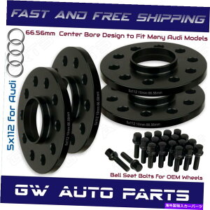 Xy[T[ 4ubN10mmAEfB5x112nu{AzC[Xy[T[Lbg66.6mmtBbgQ5 SQ5 W/{[{g 4 Black 10mm Audi 5x112 Hub Bore Wheel Spacer Kit 66.6mm Fit Q5 SQ5 W/Ball Bolts