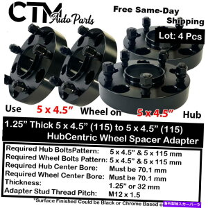 Xy[T[ 4x 1.25 "5x4.5i115j70mm{AnuZgbNzC[A_v^[Xy[T[tBbgNSX S2000Ȃ 4x 1.25" 5x4.5(115) 70mm Bore Hubcentric Wheel Adapter Spacer Fit NSX S2000&More
