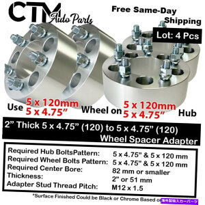 �X�y�[�T�[ 4x 2 ����5x4.75�i5x120�j74mm C.B�z�C�[���X�y�[�T�[�A�_�v�^�[�t�B�b�g�W���K�[�A�X�g���}�[�e�B�� 4x 2 Thick 5x4.75(5x120) 74mm C.B Wheel Spacer Adapter Fit Jaguar Aston Martin�y���s�A���i�z