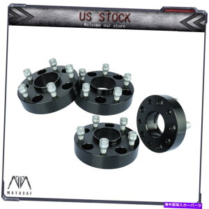 Xy[T[ 1.5 "NCX[̂߂̃ubNzC[Xy[T[5x5.5 1.5" Black Wheel Spacers 5x5.5 for Chrysler Aspen Dodge Dakota Durango MAYASAF