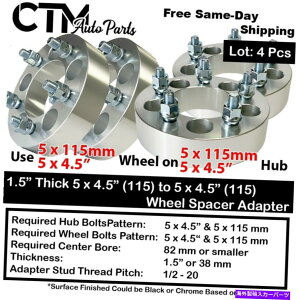 �X�y�[�T�[ 4x 1.5 "����5x4.5�i5x115�j82mm C.B�z�C�[���X�y�[�T�[�A�_�v�^�[�t�B�b�g1/2-20�X�^�b�h�t�H�[�h 4x 1.5" Thick 5x4.5 (5x115) 82mm C.B Wheel Spacer Adapter Fit 1/2-20 Stud Ford