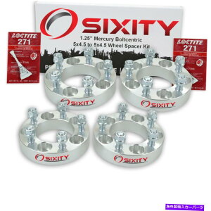 �X�y�[�T�[ 4PC 1.25 ����Mar�݃����e�S�A�_�v�^�[���O�p�z�C�[���X�y�[�T�[5x4.5 FE 4pc 1.25 Wheel Spacers for Mercury Marquis Montego Adapters Lugs 5x4.5 fe