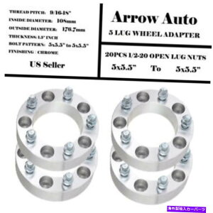 Xy[T[ [4pcs]zC[Xy[T[A_v^[5x5.5 "1.5" + 9/16-18 "Xbh[KFhbW] [4PCs] WHEEL SPACER ADAPTER 5X5.5" THICK 1.5" + 9/16-18" Thread [FITS: DODGE]