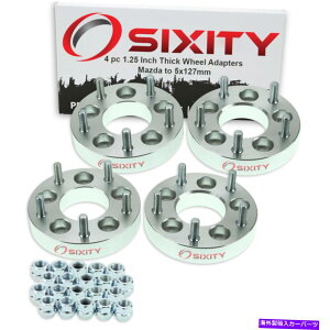 �X�y�[�T�[ 4pc 5x114.3mm����5x127mm�z�C�[���X�y�[�T�[�A�_�v�^�[1.25 " 4pc 5x114.3mm to 5x127mm Wheel Spacers Adapters 1.25" for Mazda 5 B2000 er