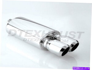 �}�t���[ DTM-130�|���b�V���X�e�����X�}�t���[�ȉ~�`�̃f���A���X�����g��d��2.25 �C�����b�g24.5 L DTM-130 POLISH STAINLESS MUFFLER OVAL DUAL SLANT DOUBLE WALL 2.25 INLET 24.5 L