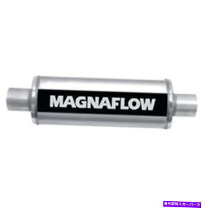 マフラー マグナフロー12619ユニバーサル排気サテンステンレス鋼3 "センターラウンドマフラー MagnaFlow 12619 Universal Exhaust Satin Stainless Steel 3" Center Round Muffler