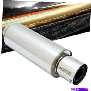 }t[ ~[K[VOM-N1^[{X^CnڔrC}t[Vo[N`bv+TCT[ Megan Racing M-N1 Turbo Style Weld-on Exhaust Muffler Silver Chrome Tip+Silencer