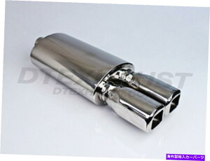 �}�t���[ DTM-121�����X�e�����X�}�t���[�ȉ~�`�̃f���A���_�u���E�H�[���X�N�G�A2.25 �C�����b�g25 L DTM-121 POLISHED STAINLESS MUFFLER OVAL DUAL DOUBLE WALL SQUARE 2.25 INLET 25L