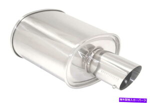 マフラー ミーガンM-OEステンレス3.5 "チップ楕円形ターボ排気マフラー3"インレット付きサイレンサー MEGAN M-OE STAINLESS 3.5" TIP OVAL TURBO EXHAUST MUFFLER 3" inlet w/ Silencer