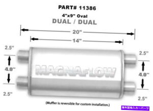 マフラー マグナフローユニバーサルサテンステンレスマフラーフォードホンダトヨタ送料無料! For MagnaFlow Universal Satin Stainless Muffler Ford Honda Toyota Free Shipping!