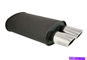 }t[ Megan O-VA 2.5x3.5 "fAXeXȉ~`̃qgubNGL][Xg}t[2.5"Cbg MEGAN O-VA 2.5x3.5" Dual Stainless Oval Tips Black Exhaust Muffler 2.5" inlet