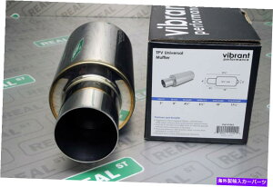 }t[ ĈTPV^[{Eh}t[i17 "jw/ 4"ۂXg[gJbg`bv3 "Cbg Vibrant TPV TURBO Round Muffler (17" Long) w/ 4" Round Straight Cut Tip 3" Inlet