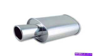 }t[ 4C`Eh`bvAOJbg[GbWN₩ȃXg[gp[I[o}t[ - Vibrant StreetPower Oval Muffler with 4in Round Tip Angle Cut Rolled Edge -