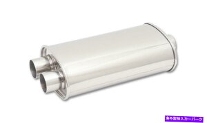 �}�t���[ ���C�̂���p�t�H�[�}���X1111�X�g���[�g�p���[�ȉ~�`�̃}�t���[�A3 "�C�����b�g�i������ - �f���A��o Vibrant Performance 1111 STREETPOWER Oval Muffler, 3" inlet (Center In - Dual O