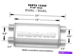 マフラー Magnaflowユニバーサルサテンステンレスマフラー送料無料12468 Magnaflow Universal Satin Stainless Muffler Free Shipping 12468