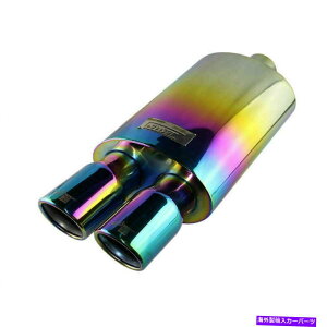 �}�t���[ 1x�r�C�`�b�v2.5 '' ID�f���A��3 '' OD�X�|�[�c�T�E���h�}�t���[�q���g���C���{�[�_�u���E�H�[�� 1x Exhaust Tip 2.5'' ID Dual 3'' OD Sport Sound Muffler Tips Rainbow Double Wall�y���s�A���i�z
