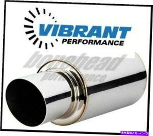 }t[ N₩1061 TPV^[{}t[w/ 4 "ۂpxJbg`bvi3"Cbg-17 "j Vibrant 1061 TPV TURBO Muffler w/ 4" Round Angle Cut Tip (3" inlet - 17" long)