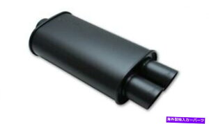 �}�t���[ ���C�̂���1155�X�g���[�g�p���[�t���b�g�u���b�N�I�[�o���}�t���[w�f���A��3�C���`�A�E�g���b�g-4in�C�����b�g Vibrant 1155 StreetPower FLAT BLACK Oval Muffler w Dual 3in Outlet - 4in inlet