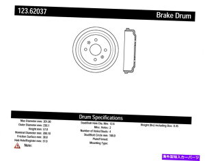 Brake Drum S123.62037Ip̃u[Lh04-18V{[|eBAbNf Centric Parts 123.62037 Brake Drum For Select 04-18 Chevrolet Pontiac Models