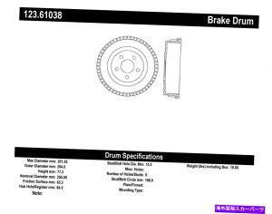 Brake Drum ���S��123.61038 95-03�t�H�[�h�E�B���h�X�^�[�̃u���[�L�h���� Centric Parts 123.61038 Brake Drum For 95-03 Ford Windstar�y���s�A���i�z