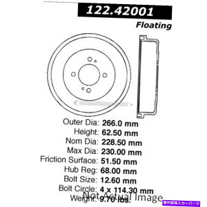 Brake Drum ���Y200SX 810 Maxima Stanza Axxess Altima�̒��S�㕔�u���[�L�h���� Centric Rear Brake Drum For Nissan 200SX 810 Maxima Stanza Axxess Altima�y���s�A���i�z