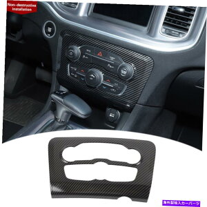 trim panel _bW`[W[2015-20GARXCb`plJo[x[J[{t@Co[ For Dodge Charger 2015-20 Air Conditioner Switch Panel Cover Bezel Carbon Fiber