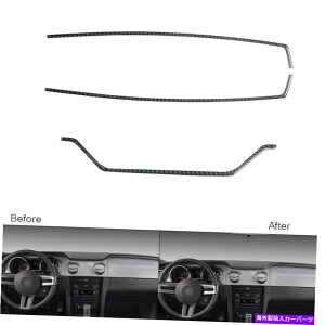 trim panel 3PCS�J�[�{���t�@�C�o�[�_�b�V���{�[�h�p�l���t�H�[�h�}�X�^���O�̃g�b�v�t���[���g�����J�o�[2005-09 3Pcs Carbon Fiber Dashboard Panel Top Frame Trim Cover For Ford Mustang 2005-09�y���s�A���i�z