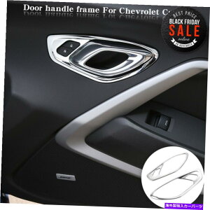 trim panel �Ԃ̃C���e���AABS�h�A�n���h���J�o�[�p�l���g�����N�����t�B�b�g�V�{���[�J�}��2017++ Car Interior ABS Door Handle Cover Panel Trim Chrome Fit Chevrolet Camaro 2017+�y���s�A���i�z
