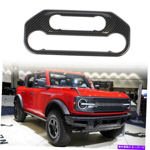 trim panel tH[huR21-23̃ubN/J[{t@Co[GARXCb`plJo[ Black/Carbon Fiber Air Conditioning Switch Panel Cover For Ford Bronco 21-23