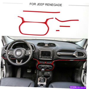 trim panel 5PCSCi[R\[_bV{[hyJo[W[vlQ[h15-17p̃gXgbv 5pcs Inner Console Dashboard Instrument Cover Trim Strip for Jeep Renegade 15-17