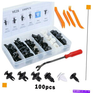 trim panel 100pcs 6�T�C�Y�̃N���b�v�g�����J�[�v�b�V���s�����x�b�g���x�b�g�A�\�[�g�o���p�[�h�A�p�l�����e�[�i�[ 100pcs 6 Size Clip Trim Car Push Pin Rivet Assortment Bumper Door Panel Retainer�y���s�A���i�z