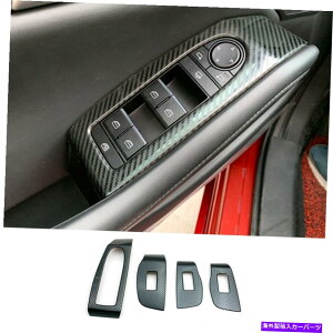 trim panel }c_CX-30 2020EBhEXCb`plJo[gJ[{t@Co[bN4PCp For Mazda CX-30 2020 Window Switch Panel Adjust Cover Trim Carbon fiber LOOK 4PC