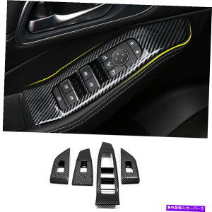 trim panel ���Y���[�O2021 2022�E�B���h�E�X�C�b�`�p�l���J�o�[�Z�b�g�J�[�{���t�@�C�o�[�̌����� Fits Nissan Rogue 2021 2022 Window Switch Panel Cover Set Carbon Fiber Look New�y���s�A���i�z