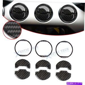 trim panel 9xAJ[{t@Co[ACGAxgplJo[tH[h}X^O2015-2021̃fJ[ 9X Real Carbon Fiber AC Air Vent Panel Cover Decal For Ford Mustang 2015-2021