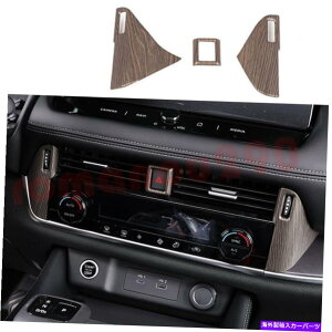 trim panel ���Y���[�O�̂��߂�3x 2021-2022�E�b�h�O���C�����b�N�R���\�[���G�A�X�C�b�`�m�u�p�l���g���� 3X For Nissan Rogue 2021-2022 Wood Grain Look Console Air Switch Knob Panel Trim�y���s�A���i�z