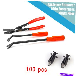 trim panel 3PCS�J�[�h�A�p�l���g�����N���b�v�v���C�����v���C���[ + 100PCS�i�C�������x�b�g���j�o�[�T�� 3Pcs Car Door Panel Trim Clip Pry Removal Pliers + 100Pcs Nylon Rivets Universal�y���s�A���i�z