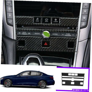 trim panel Infiniti Q50 Q60 2014-2020�J�[�{���t�@�C�o�[�G�A�R���X�C�b�`�p�l���g�����p For infiniti Q50 Q60 2014-2020 carbon fiber Air Conditioning switch Panel trim�y���s�A���i�z