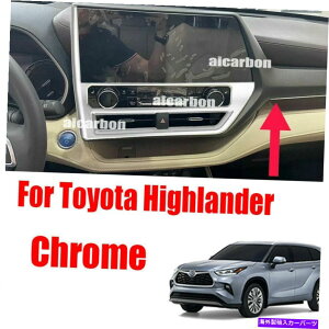 trim panel g^nC_[2020-22NVo[GAR]plgp For Toyota Highlander 2020-22 Chrome Silver Air conditioner rotating panel Trim