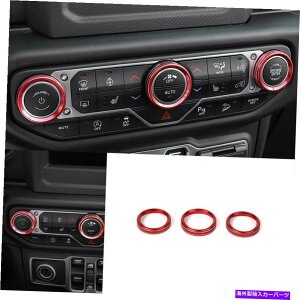 trim panel �A���~�j�E�����b�h�Z���g�����R���\�[��AC�X�C�b�`�p�l���W�[�v�����O���[JL 18-20�Ƀt�B�b�g���� Aluminum Red Central Console AC Switch Panel Trim Fit For Jeep Wrangler JL 18-20�y���s�A���i�z